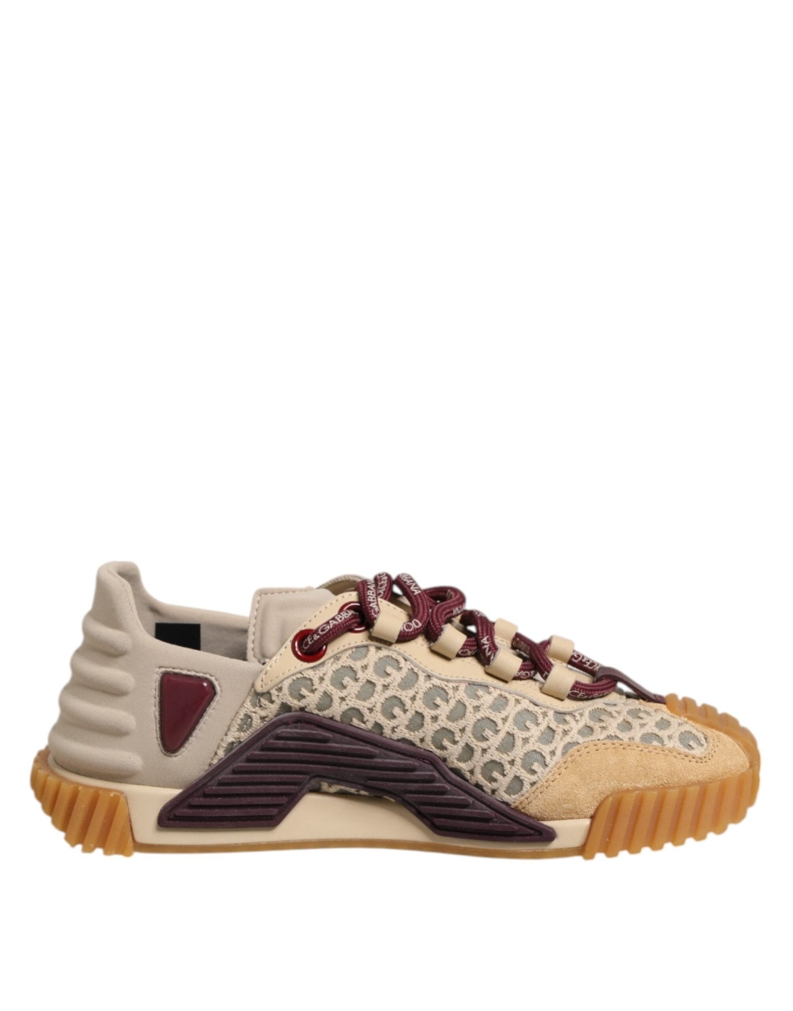 Dolce & Gabbana Beige Neoprene DG Logo NS1 Lace Sneakers Shoes – EU35.5/US5 par Dolce & Gabbana | Disponible sur Sandy Store ByNet