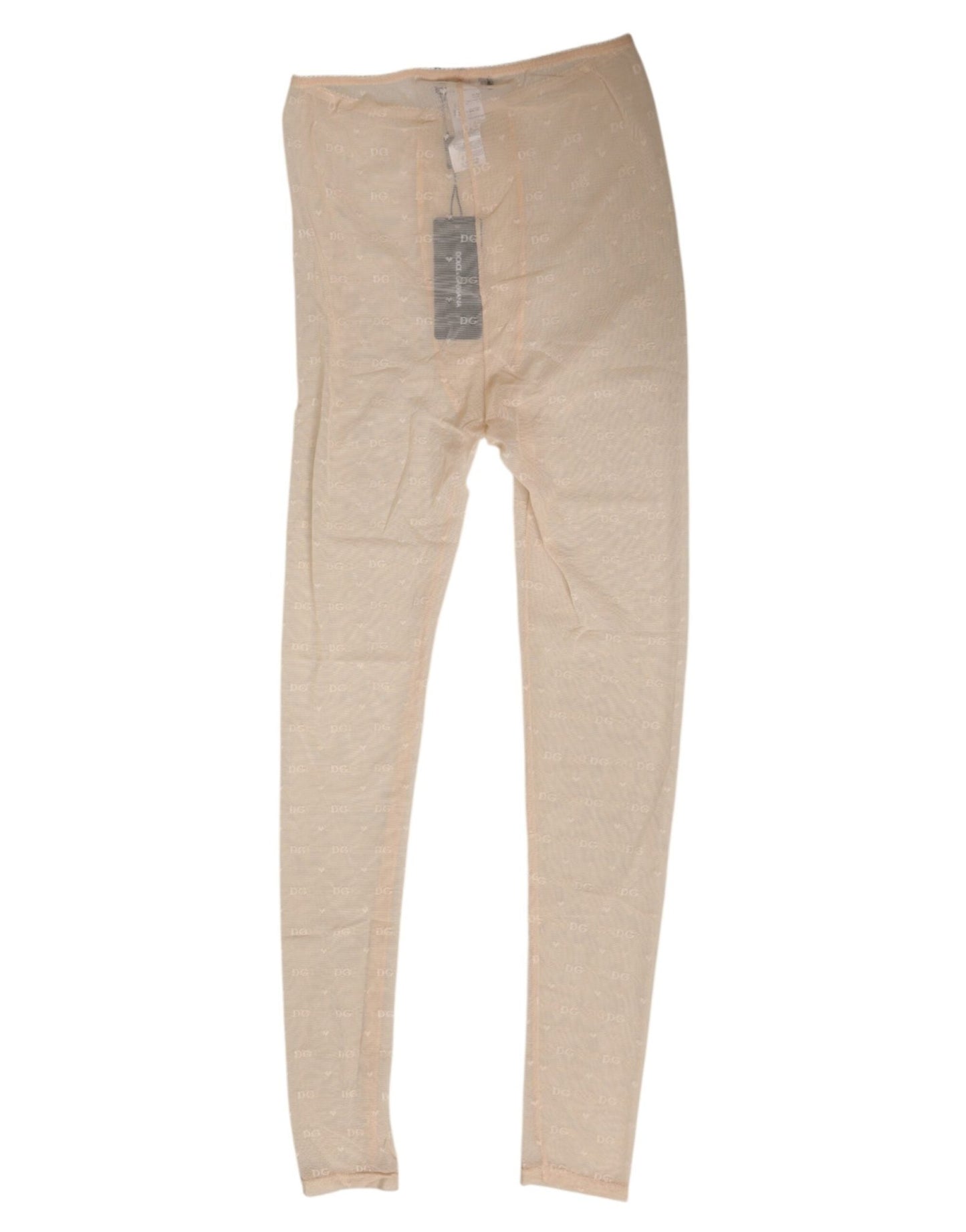 Dolce & Gabbana Beige Nylon Stretch Logo Lace Leggings Underwear – IT2 | S par Dolce & Gabbana | Disponible sur Sandy Store ByNet