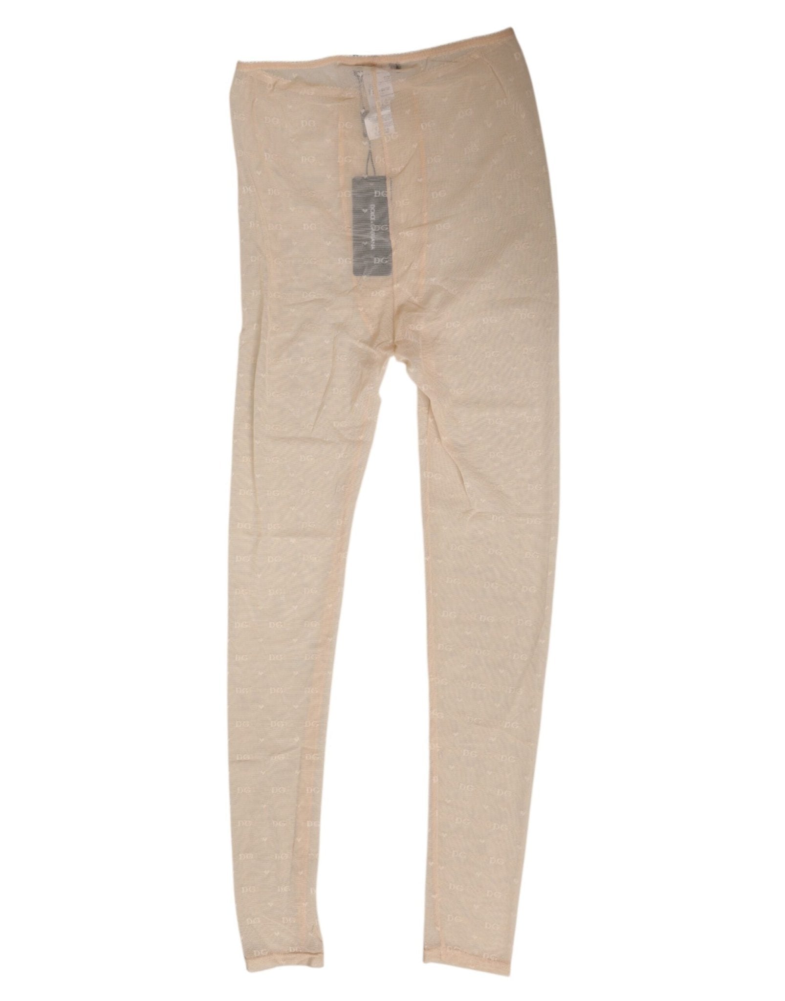 Dolce & Gabbana Beige Nylon Stretch Logo Lace Leggings Underwear – IT2 | S par Dolce & Gabbana | Disponible sur Sandy Store ByNet