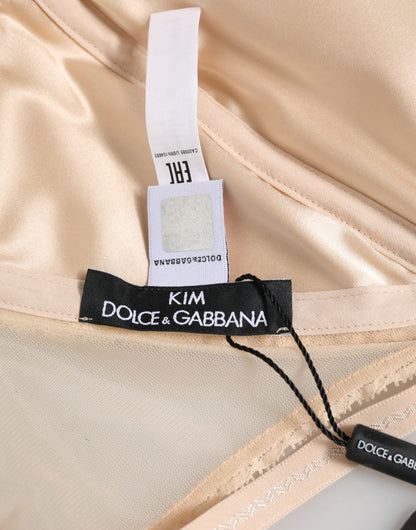 Dolce & Gabbana Beige Nylon Triangle Soft Cup Brassiere Underwear – IT3 | M par Dolce & Gabbana | Disponible sur Sandy Store ByNet