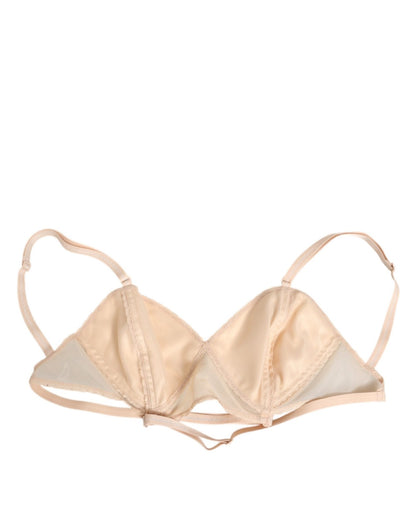 Dolce & Gabbana Beige Nylon Triangle Soft Cup Brassiere Underwear – IT3 | M par Dolce & Gabbana | Disponible sur Sandy Store ByNet