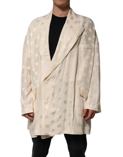 Dolce & Gabbana Beige Polyester Logo Monogram Coat Jacket – IT50 | L par Dolce & Gabbana | Disponible sur Sandy Store ByNet