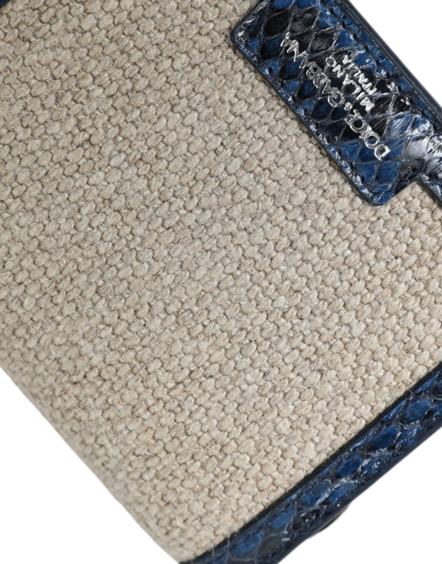 Dolce & Gabbana Beige Raffia Blue Leather Trim Mini Shoulder Purse Crossbody Bag – par Dolce & Gabbana | Disponible sur Sandy Store ByNet