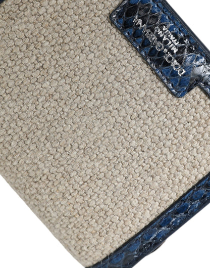 Dolce & Gabbana Beige Raffia Blue Leather Trim Mini Shoulder Purse Crossbody Bag – par Dolce & Gabbana | Disponible sur Sandy Store ByNet