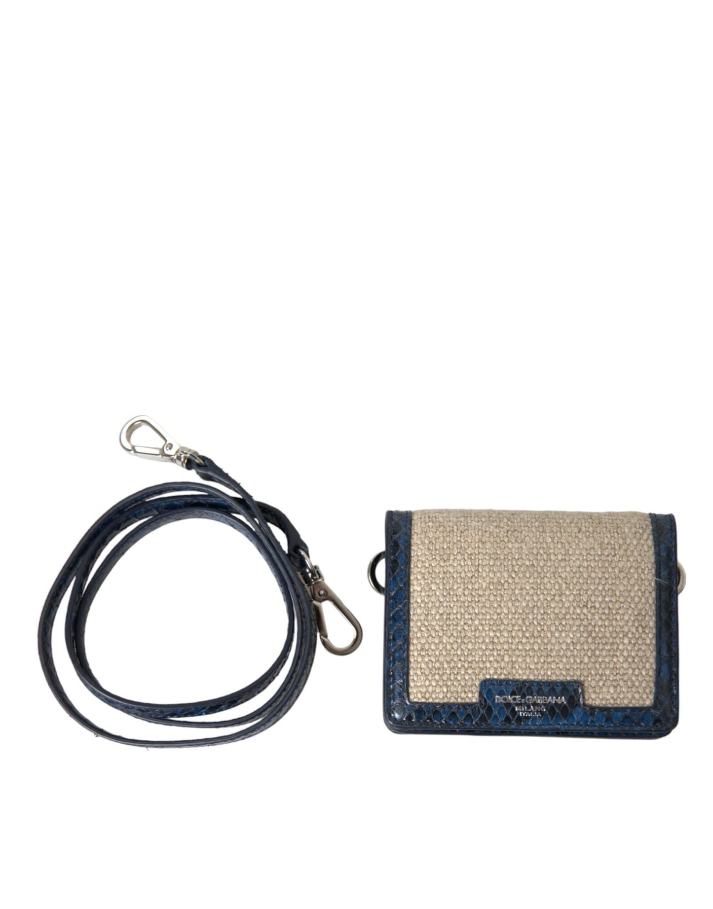 Dolce & Gabbana Beige Raffia Blue Leather Trim Mini Shoulder Purse Crossbody Bag – par Dolce & Gabbana | Disponible sur Sandy Store ByNet