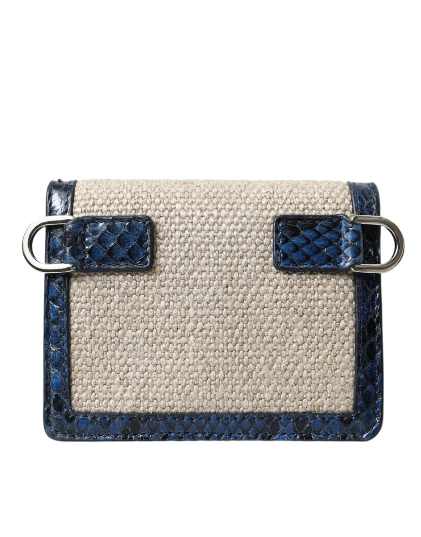 Dolce & Gabbana Beige Raffia Blue Leather Trim Mini Shoulder Purse Crossbody Bag – par Dolce & Gabbana | Disponible sur Sandy Store ByNet