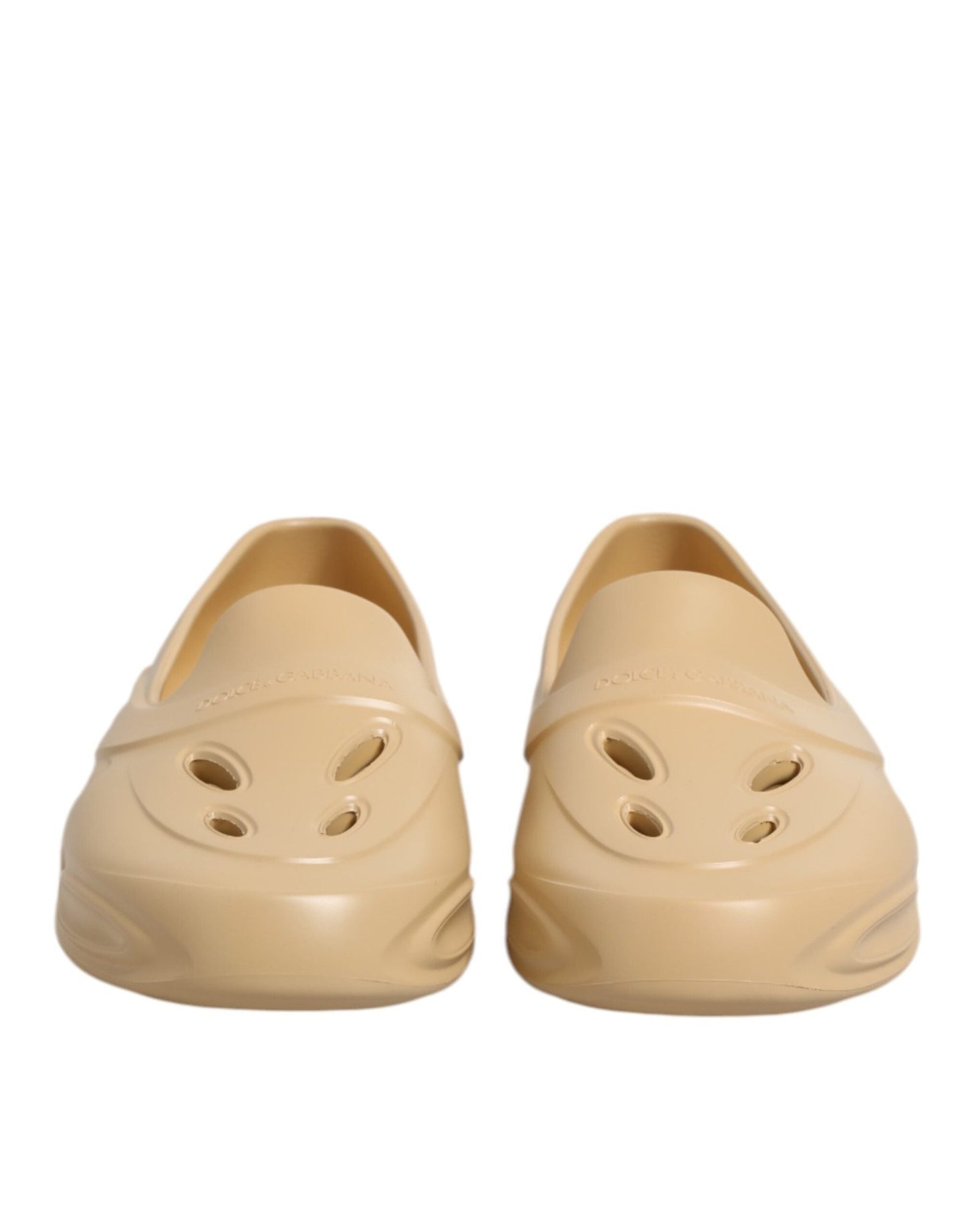 Dolce & Gabbana Beige Rubber Slides Low Top Sneakers Shoes – EU44/US11 par Dolce & Gabbana | Disponible sur Sandy Store ByNet