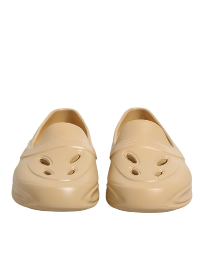 Dolce & Gabbana Beige Rubber Slides Low Top Sneakers Shoes – EU44/US11 par Dolce & Gabbana | Disponible sur Sandy Store ByNet