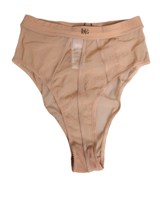 Dolce & Gabbana Beige Sheer Mesh High Waist Briefs Underwear – IT2 | S par Dolce & Gabbana | Disponible sur Sandy Store ByNet