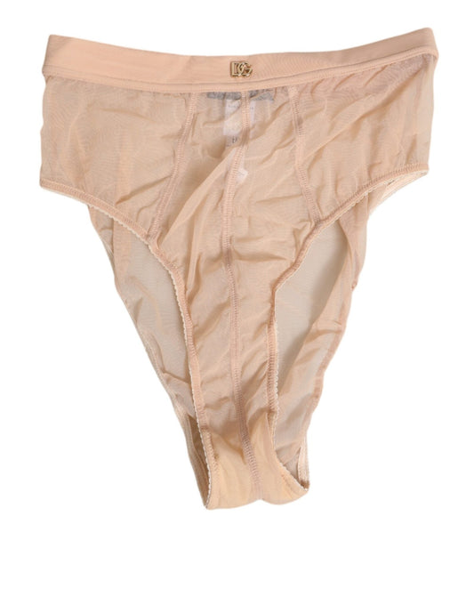 Dolce & Gabbana Beige Sheer Mesh High Waist Panty Underwear – IT1 | XS par Dolce & Gabbana | Disponible sur Sandy Store ByNet