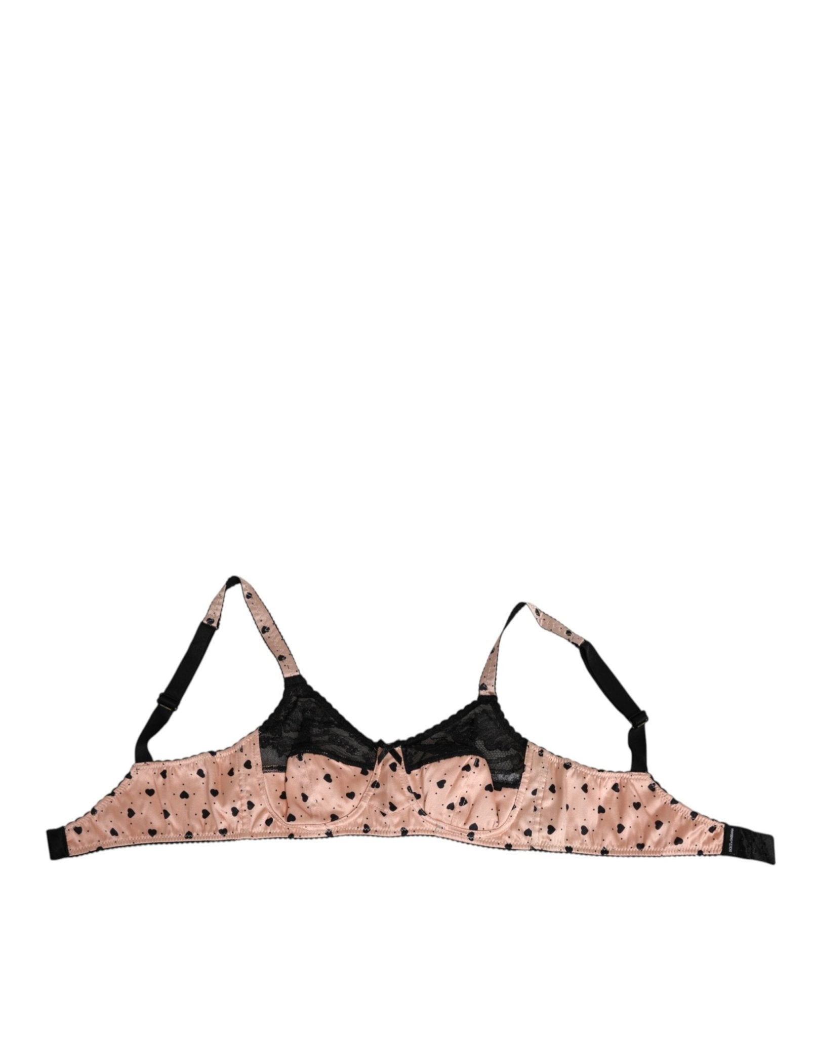 Dolce & Gabbana Beige Silk Heart Print Soft Cup Bra Underwear – IT2 | S par Dolce & Gabbana | Disponible sur Sandy Store ByNet