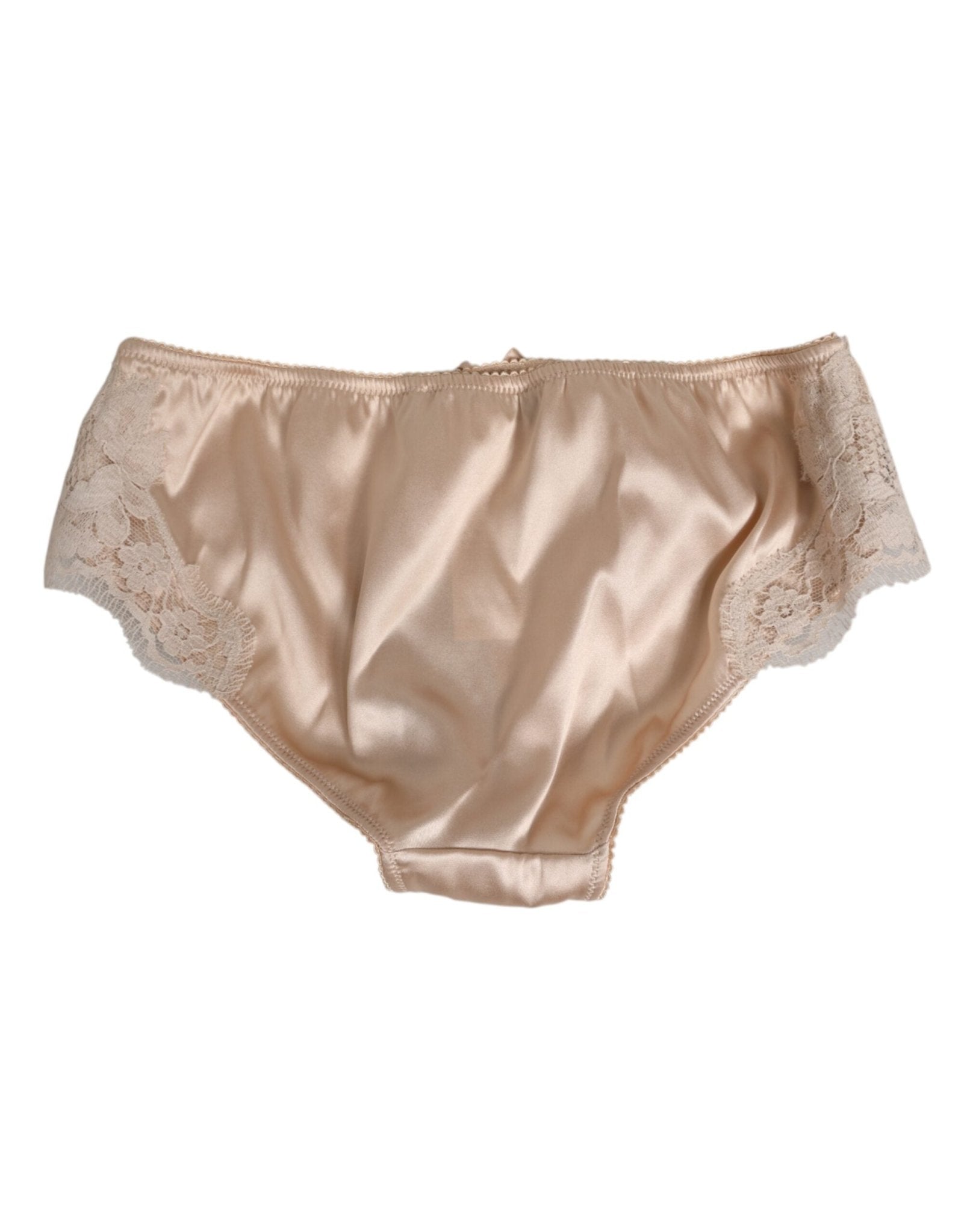 Dolce & Gabbana Beige Silk Satin Floral Lace Panty Brief Underwear – IT1 | XS par Dolce & Gabbana | Disponible sur Sandy Store ByNet