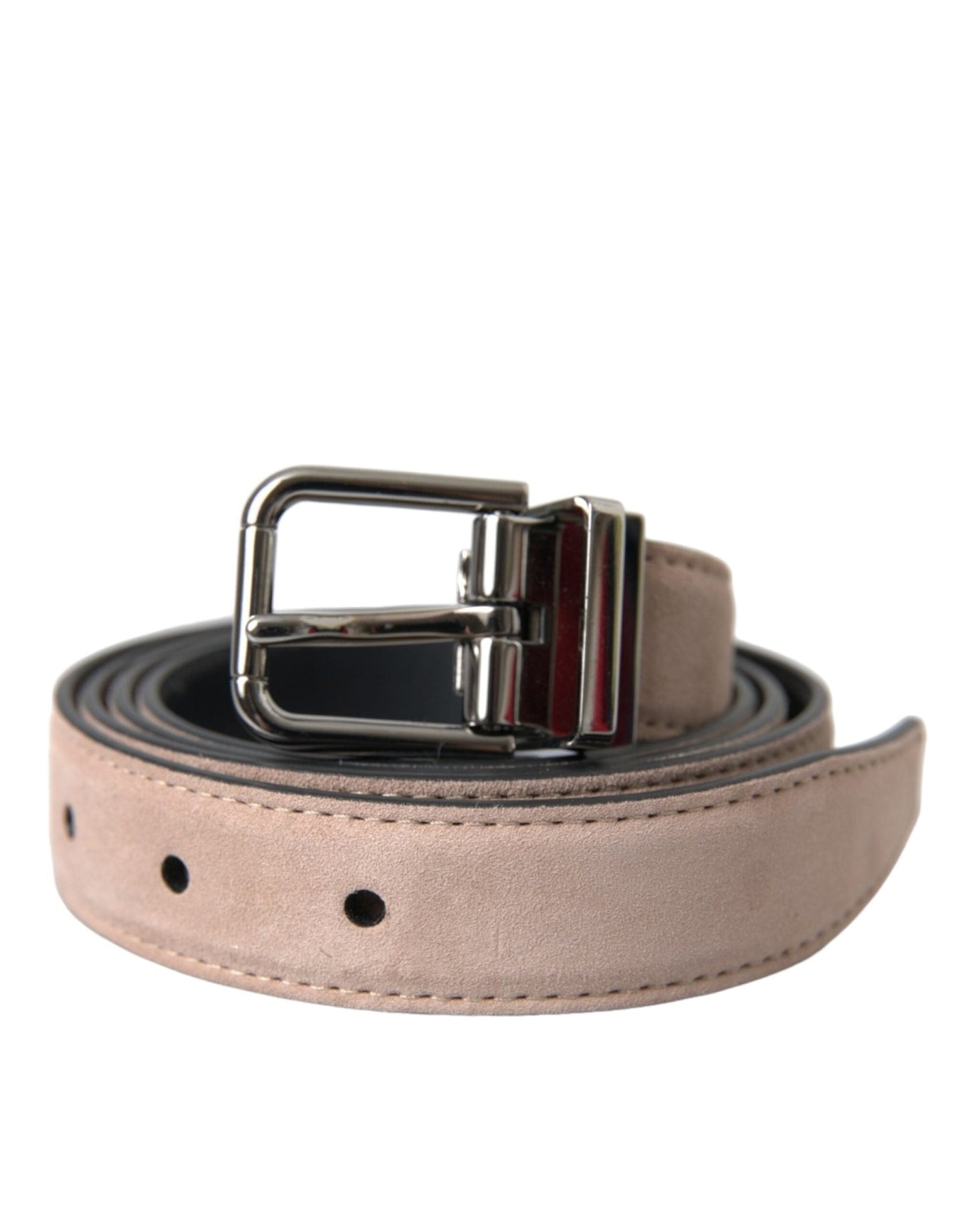 Dolce & Gabbana Beige Suede Leather Silver Buckle Belt Men – 105 cm / 42 Inches par Dolce & Gabbana | Disponible sur Sandy Store ByNet