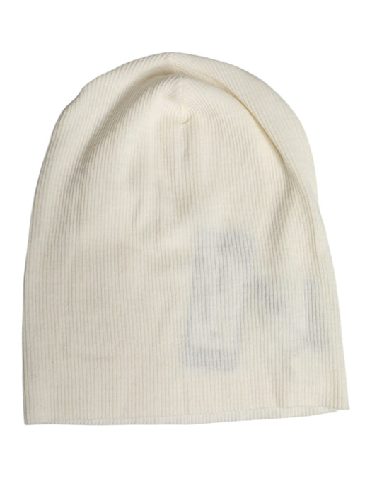 Dolce & Gabbana Beige Wool Blend Knitted Beanie Cap - Sandy Store ByNet