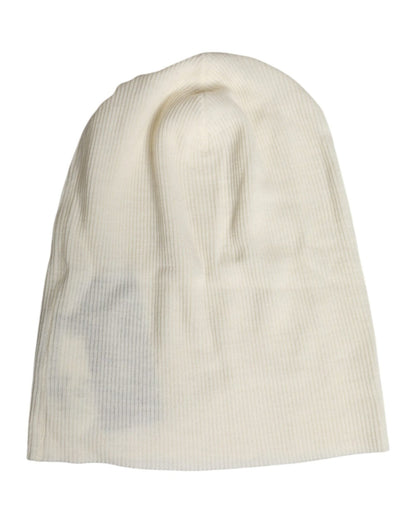 Dolce & Gabbana Beige Wool Blend Knitted Beanie Cap - Sandy Store ByNet
