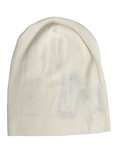 Dolce & Gabbana Beige Wool Blend Knitted Beanie Cap - Sandy Store ByNet