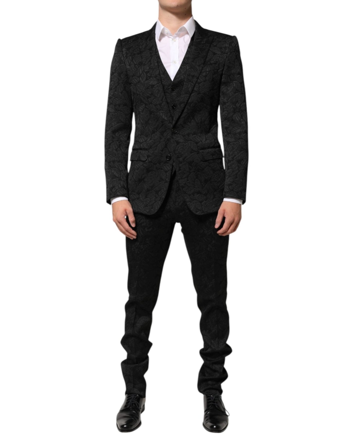 Dolce & Gabbana Black 3 Piece Brocade Jacquard Suit MARTINI – IT46 | S par Dolce & Gabbana | Disponible sur Sandy Store ByNet