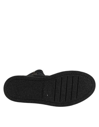 Dolce & Gabbana Black Alpaca Wool Suede Mid Calf Boots Shoes – EU44/US11 par Dolce & Gabbana | Disponible sur Sandy Store ByNet