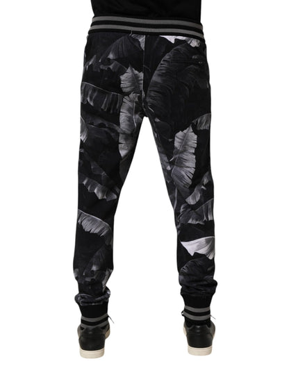 Dolce & Gabbana Black Banana Leaf Cotton Jogger Trouser Pants – IT50 | L par Dolce & Gabbana | Disponible sur Sandy Store ByNet