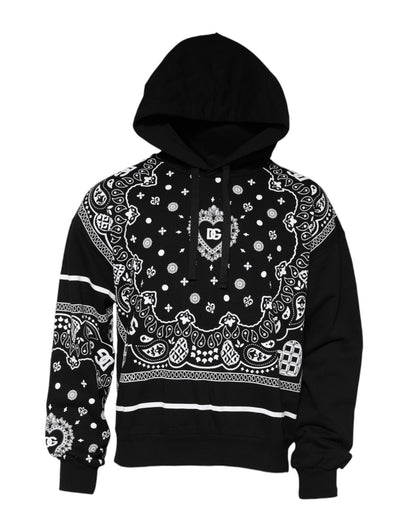 Dolce & Gabbana Black Bandana Hooded Men Sweatshirt Sweater – IT46 | S par Dolce & Gabbana | Disponible sur Sandy Store ByNet