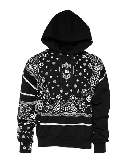 Dolce & Gabbana Black Bandana Hooded Men Sweatshirt Sweater – IT50 | L par Dolce & Gabbana | Disponible sur Sandy Store ByNet