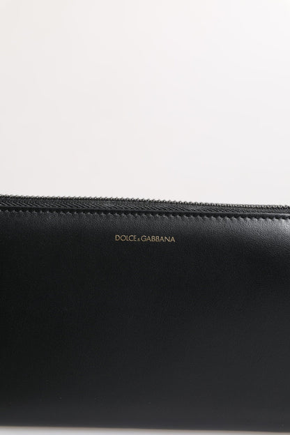 Dolce & Gabbana Black Blue Exotic Leather Embossed Continental Wallet - Sandy Store ByNet