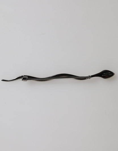 Dolce & Gabbana Black Brass Crystal Spilla Serpente Mens Brooch Pin – par Dolce & Gabbana | Disponible sur Sandy Store ByNet