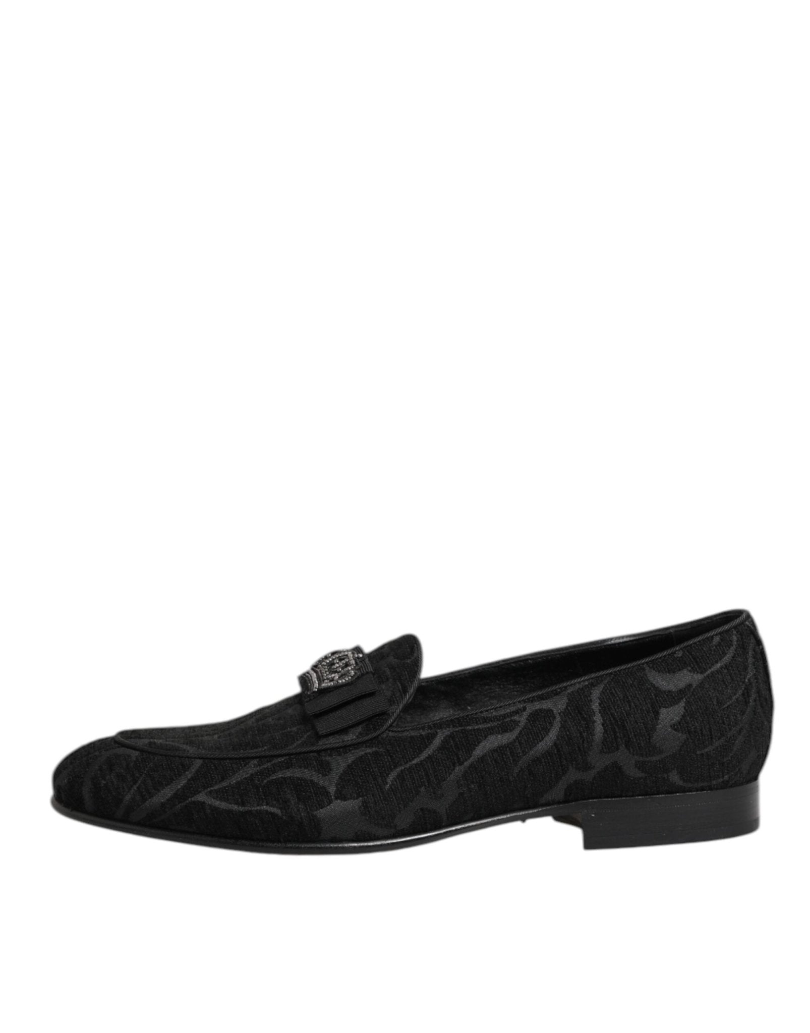 Dolce & Gabbana Black Brocade Crown Loafers Dress Shoes – EU40/US7 par Dolce & Gabbana | Disponible sur Sandy Store ByNet