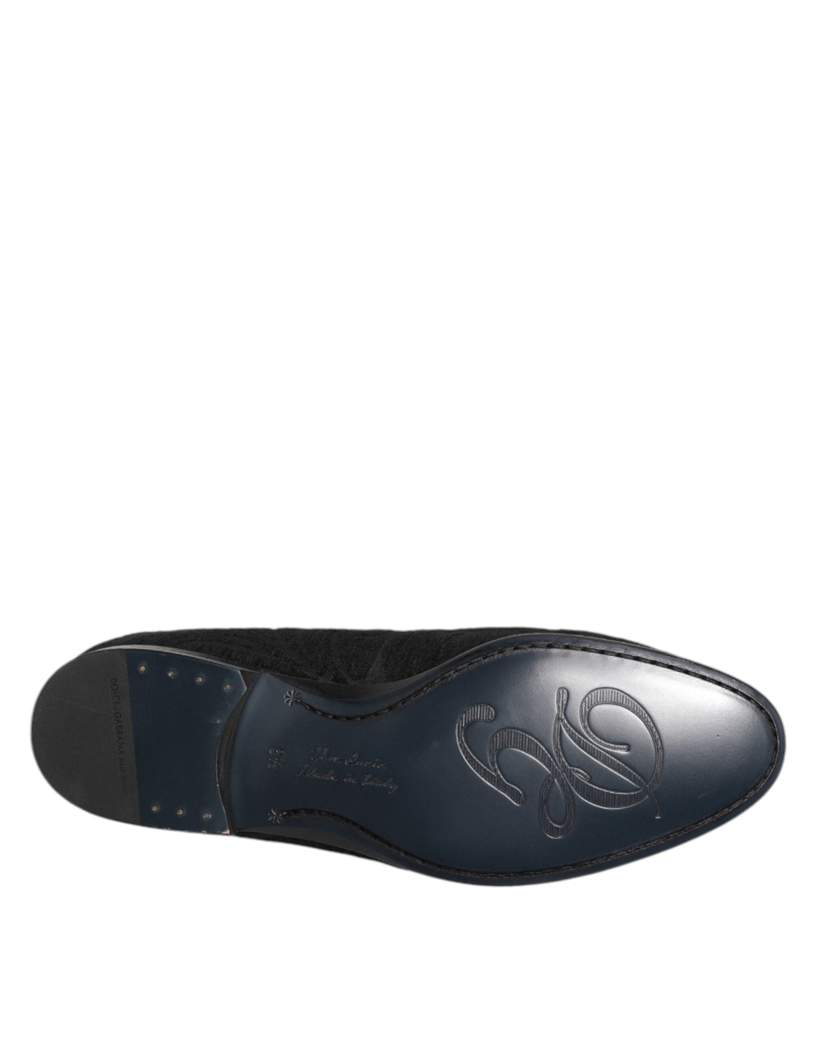 Dolce & Gabbana Black Brocade Crown Loafers Dress Shoes – EU40/US7 par Dolce & Gabbana | Disponible sur Sandy Store ByNet