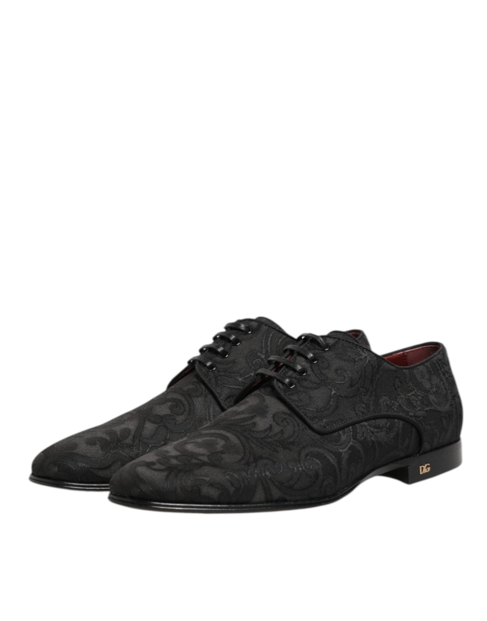 Dolce & Gabbana Black Brocade Lace Up Derby Men Dress Shoes – EU 39 | US 6 par Dolce & Gabbana | Disponible sur Sandy Store ByNet