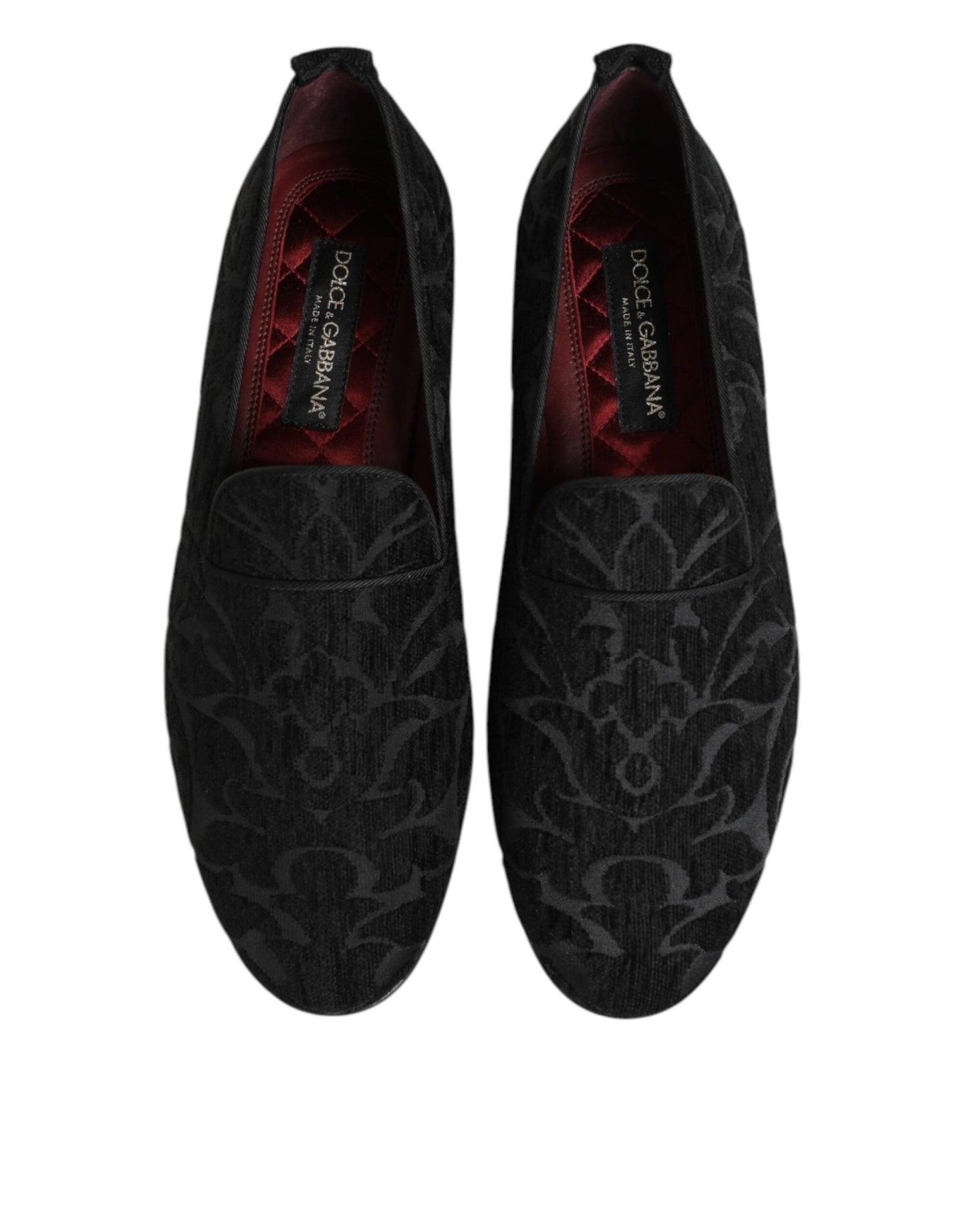 Dolce & Gabbana Black Brocade Loafers Slip On Men Dress Shoes – EU40/US7 par Dolce & Gabbana | Disponible sur Sandy Store ByNet