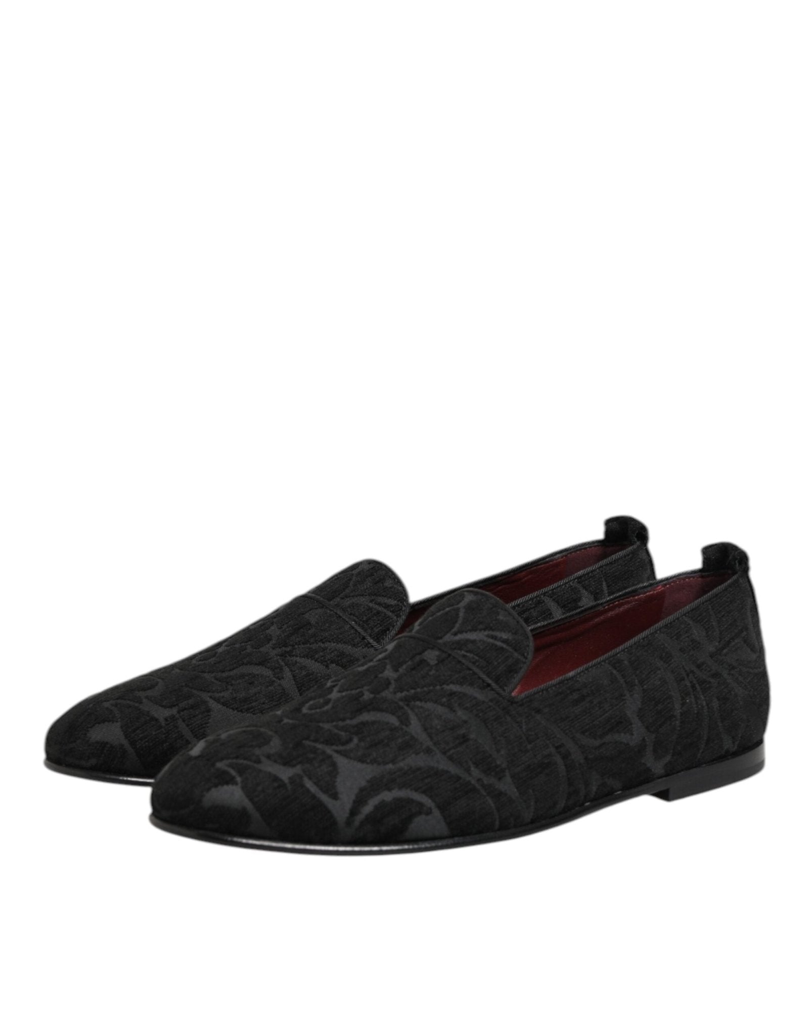 Dolce & Gabbana Black Brocade Loafers Slip On Men Dress Shoes – EU40/US7 par Dolce & Gabbana | Disponible sur Sandy Store ByNet
