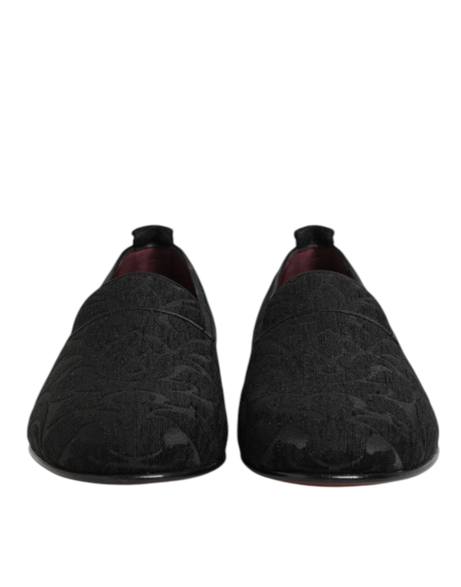 Dolce & Gabbana Black Brocade Loafers Slip On Men Dress Shoes – EU40/US7 par Dolce & Gabbana | Disponible sur Sandy Store ByNet