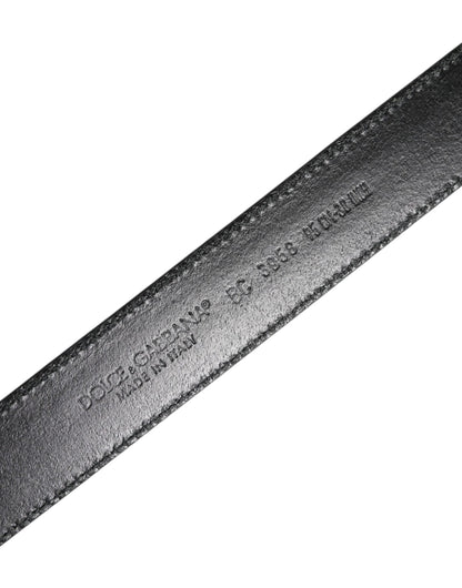 Dolce & Gabbana Black Brown Leather Classic Metal Buckle Belt - Sandy Store ByNet