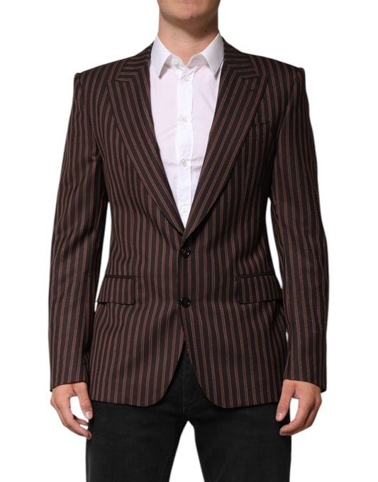 Dolce & Gabbana Black Brown Stripe Single Breasted Blazer – IT50 | L par Dolce & Gabbana | Disponible sur Sandy Store ByNet