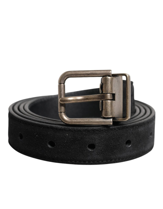 Dolce & Gabbana Black Calf Leather Classic Metal Buckle Belt – 110 cm / 44 Inches par Dolce & Gabbana | Disponible sur Sandy Store ByNet