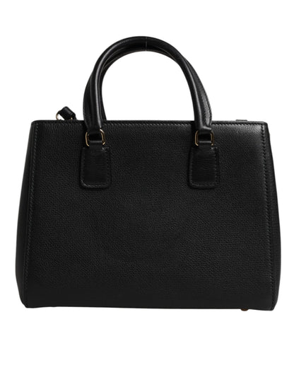 Dolce & Gabbana Black Calf Leather Logo Plaque Shoulder Handbag Bag - Sandy Store ByNet