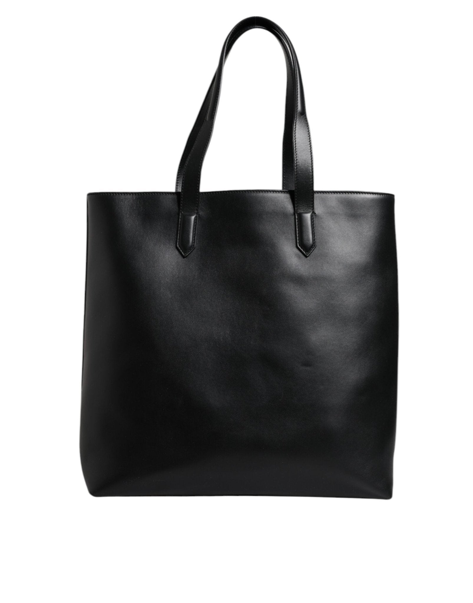 Dolce & Gabbana Black Calf Leather Shopping Tote Shoulder Bag - Sandy Store ByNet