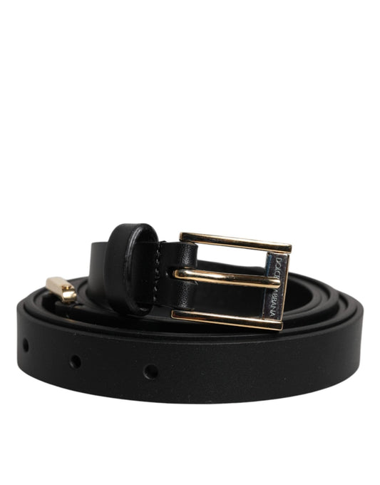 Dolce & Gabbana Black Calfskin Classic Metal Logo Buckle Belt – 100 cm / 40 Inches par Dolce & Gabbana | Disponible sur Sandy Store ByNet