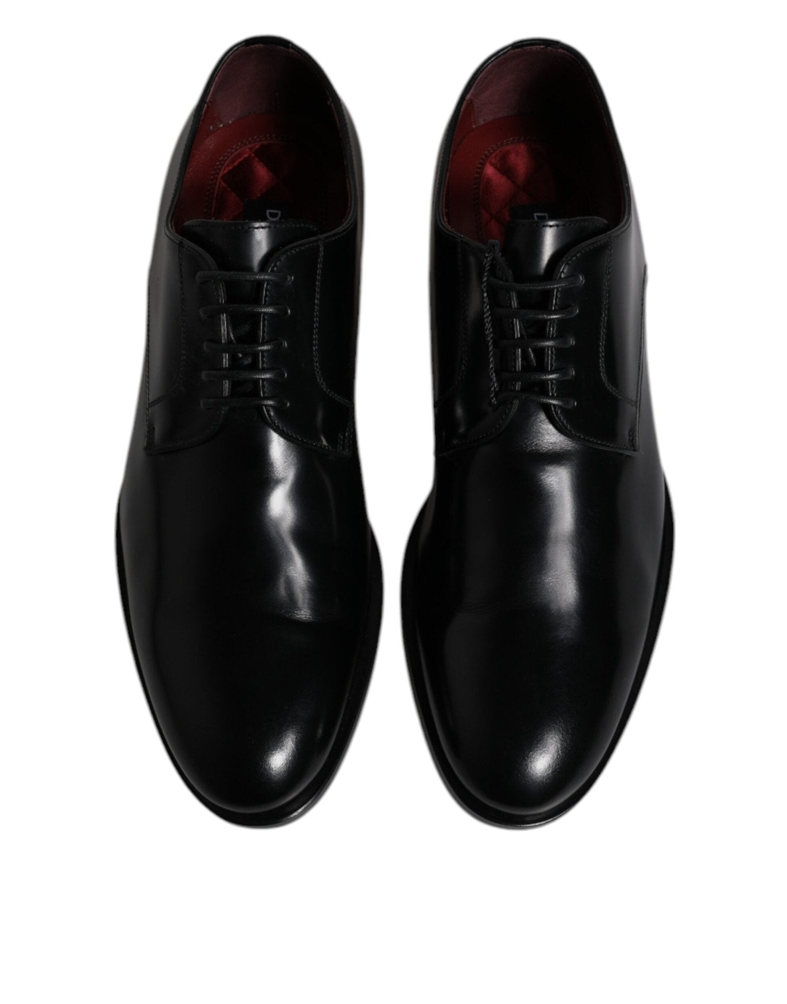Dolce & Gabbana Black Calfskin Leather Derby Lace Up Formal Dress Shoes - Sandy Store ByNet