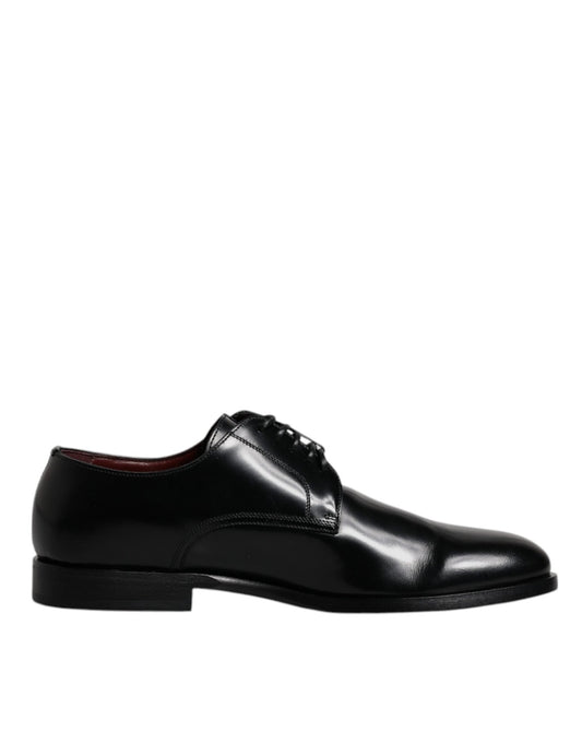 Dolce & Gabbana Black Calfskin Leather Derby Lace Up Formal Dress Shoes - Sandy Store ByNet
