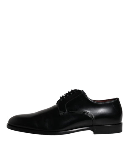 Dolce & Gabbana Black Calfskin Leather Derby Lace Up Formal Dress Shoes - Sandy Store ByNet