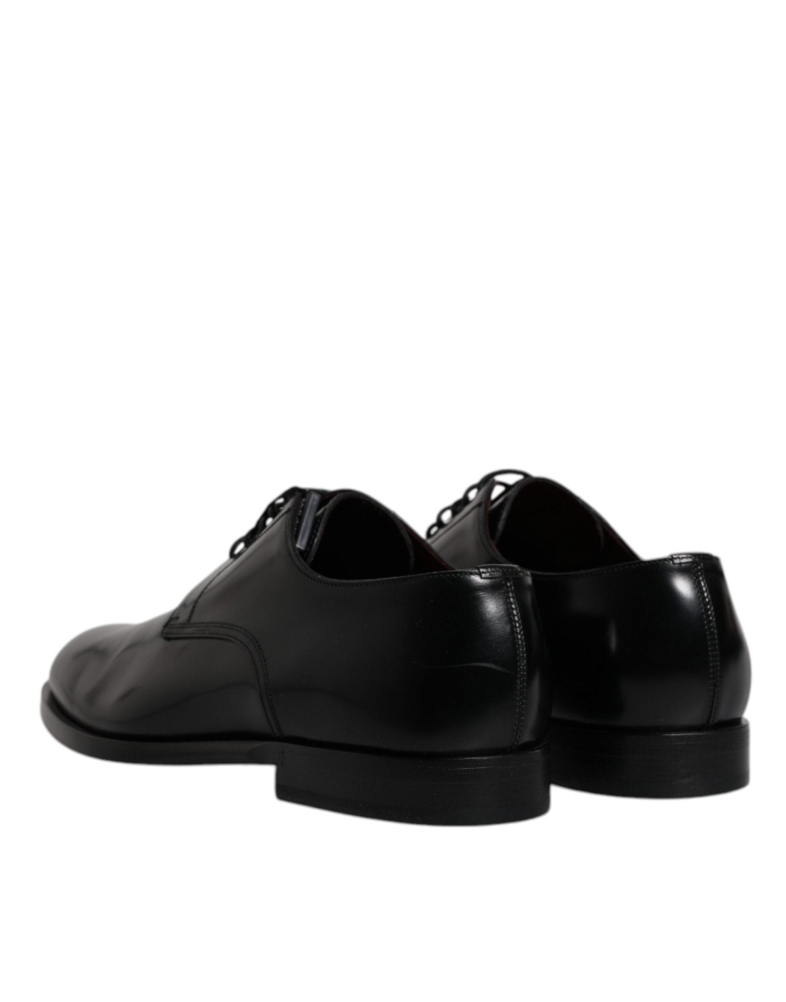 Dolce & Gabbana Black Calfskin Leather Derby Lace Up Formal Dress Shoes - Sandy Store ByNet