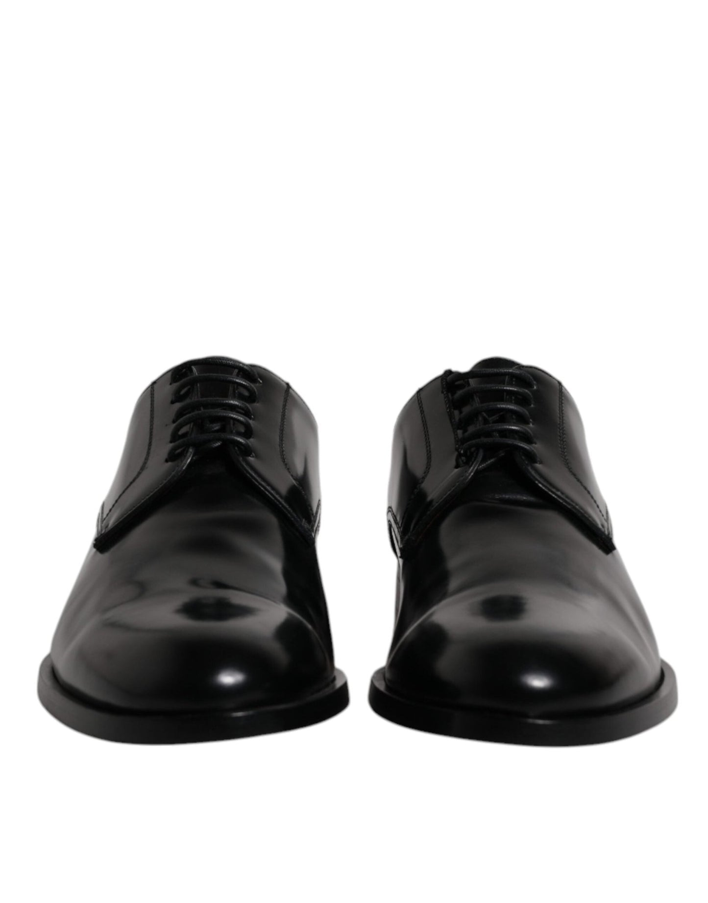 Dolce & Gabbana Black Calfskin Leather Derby Lace Up Formal Dress Shoes - Sandy Store ByNet