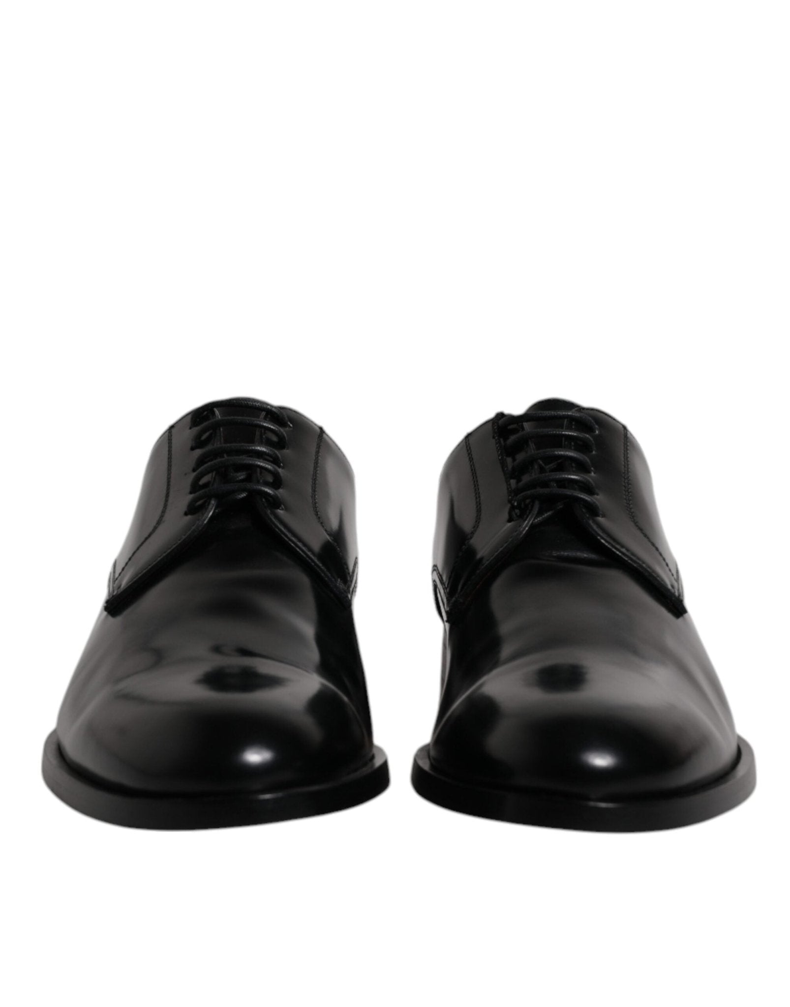 Dolce & Gabbana Black Calfskin Leather Derby Lace Up Formal Dress Shoes - Sandy Store ByNet