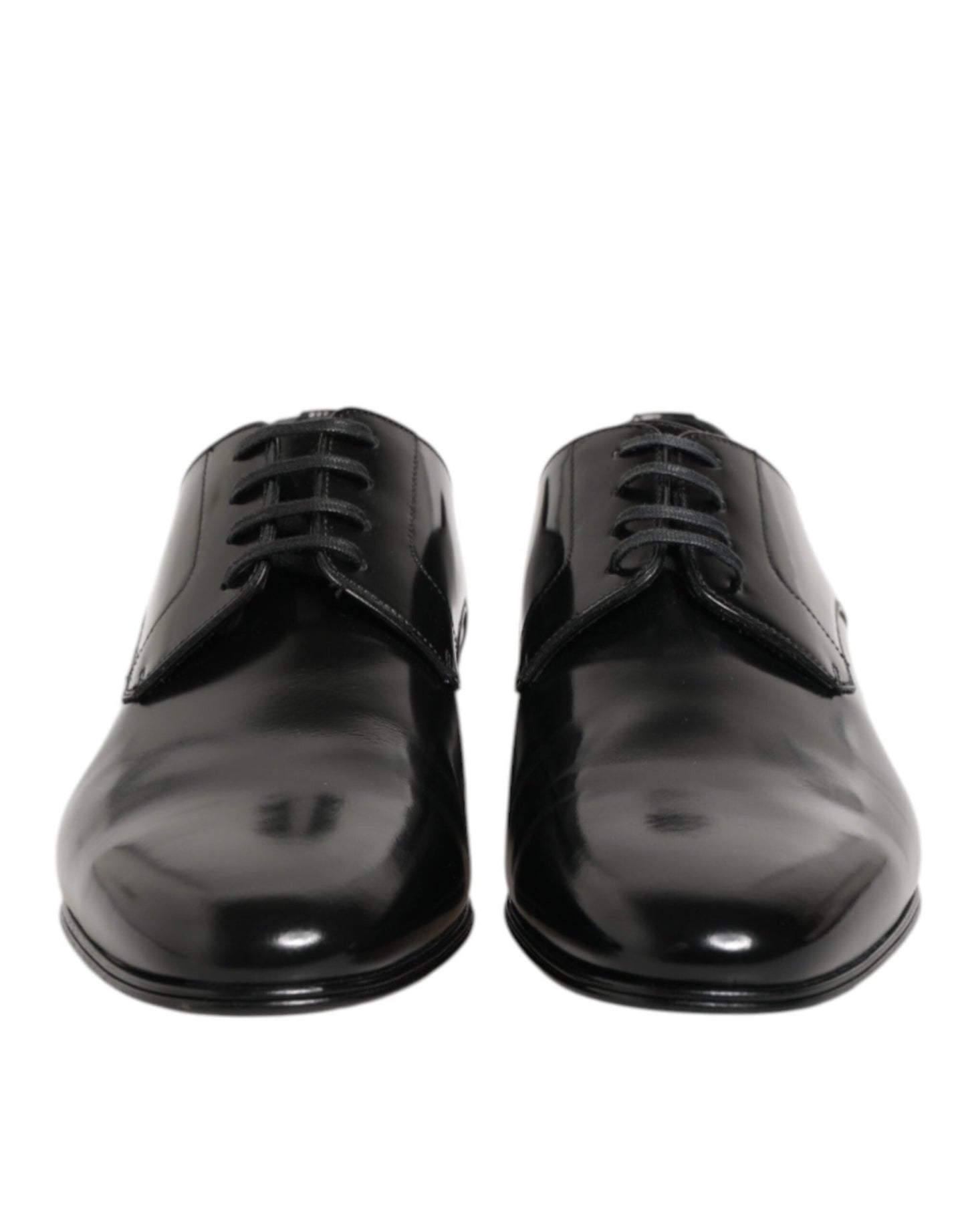 Dolce & Gabbana Black Calfskin Leather Derby Men Dress Shoes – EU 42 | US 9 par Dolce & Gabbana | Disponible sur Sandy Store ByNet