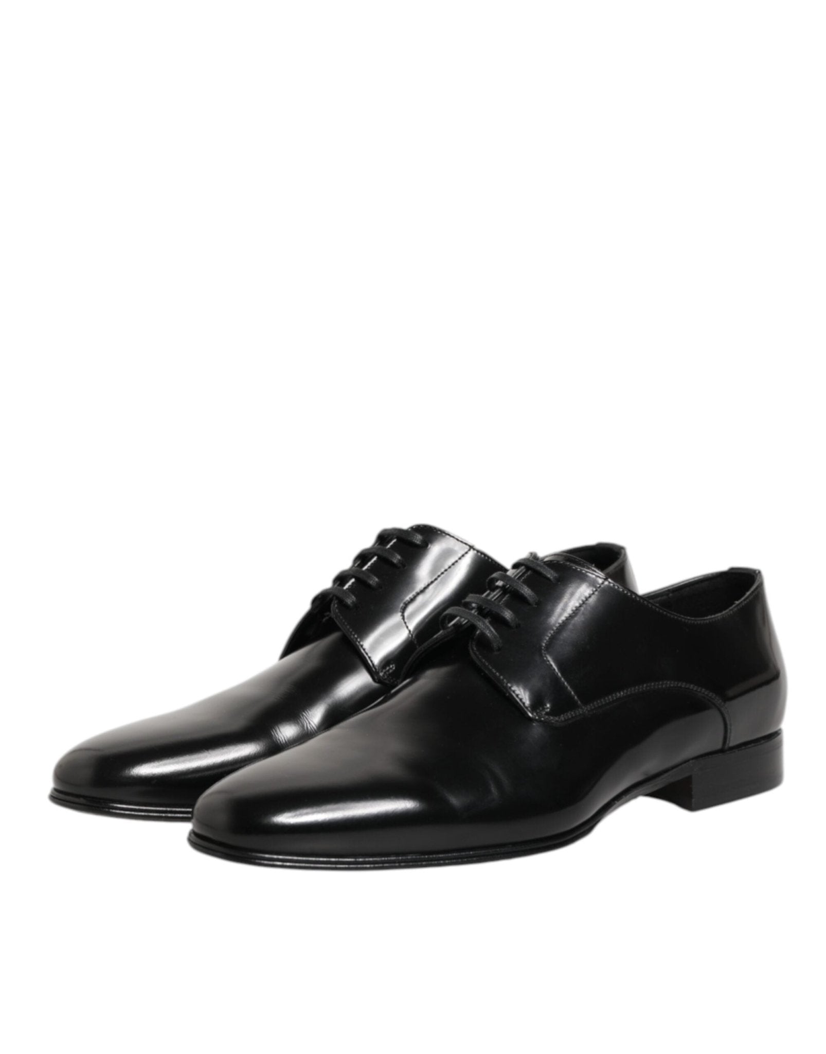 Dolce & Gabbana Black Calfskin Leather Derby Men Dress Shoes – EU 42 | US 9 par Dolce & Gabbana | Disponible sur Sandy Store ByNet