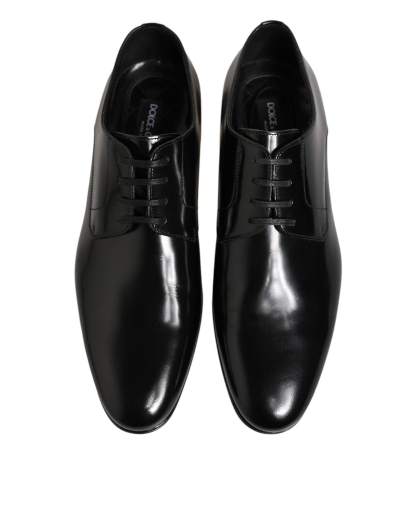 Dolce & Gabbana Black Calfskin Leather Derby Men Dress Shoes – EU 42 | US 9 par Dolce & Gabbana | Disponible sur Sandy Store ByNet