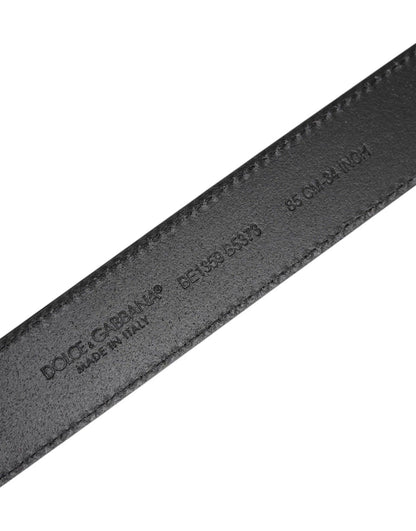 Dolce & Gabbana Black Calfskin Leather Gold Metal Buckle Belt – 85 cm / 34 Inches par Dolce & Gabbana | Disponible sur Sandy Store ByNet