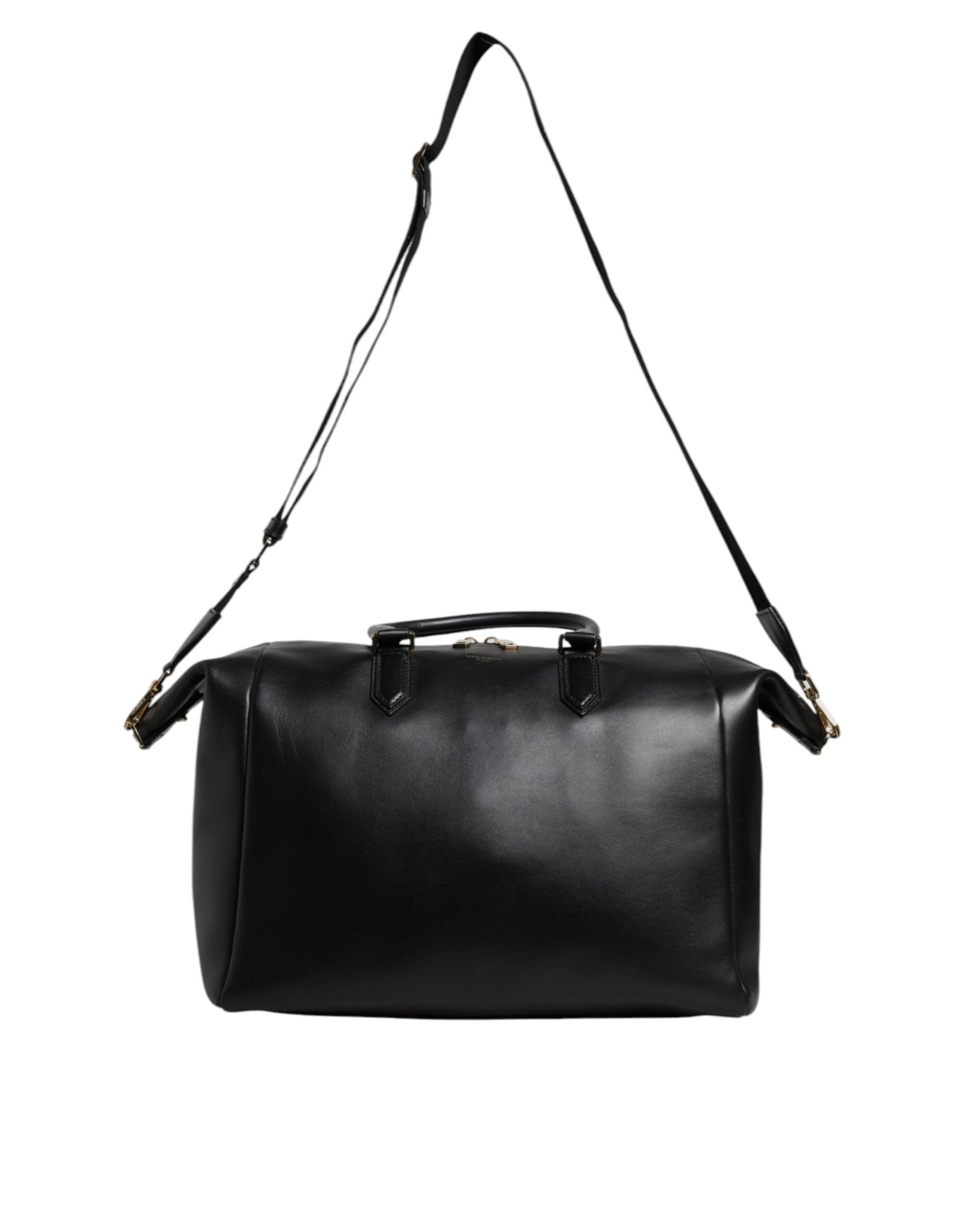 Dolce & Gabbana Black Calfskin Leather Hand Shoulder Duffle Bag - Sandy Store ByNet